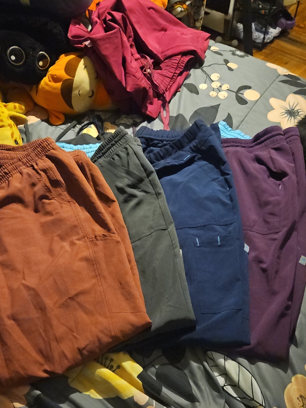 Lot Of 4 Womens Scrub Pants